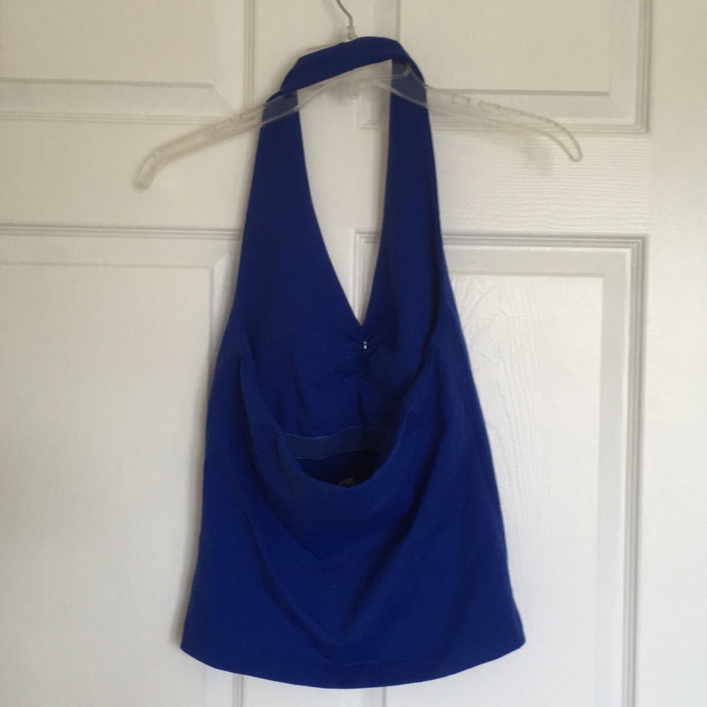 Boston Proper royal blue halter top size Small